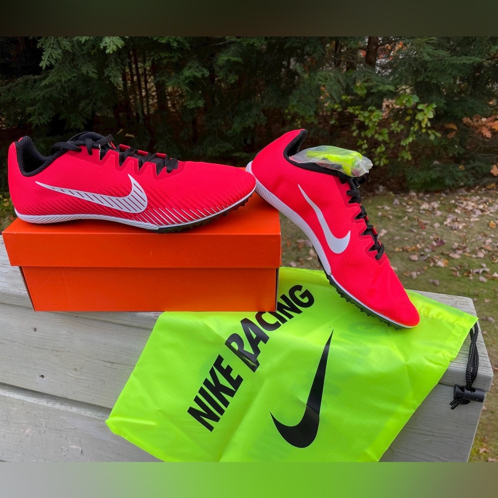 NEW NIKE Zoom Rival Track Spikes size 9, box, wrench spikes and drawstring bag!